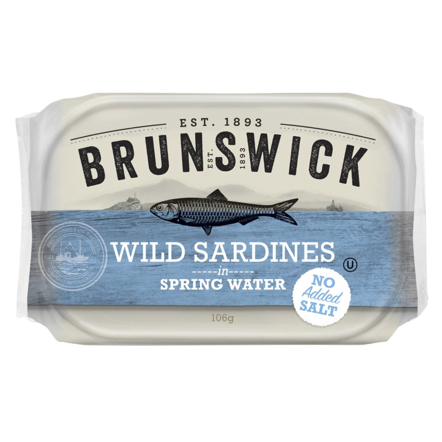 澳洲代购直邮Brunswick Sardines wild 沙丁鱼罐头 无盐泉水 106g