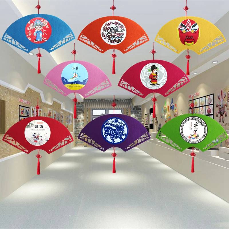 中国风创意吊饰幼儿园学校教室走廊环创空中挂饰商场天花板装饰
