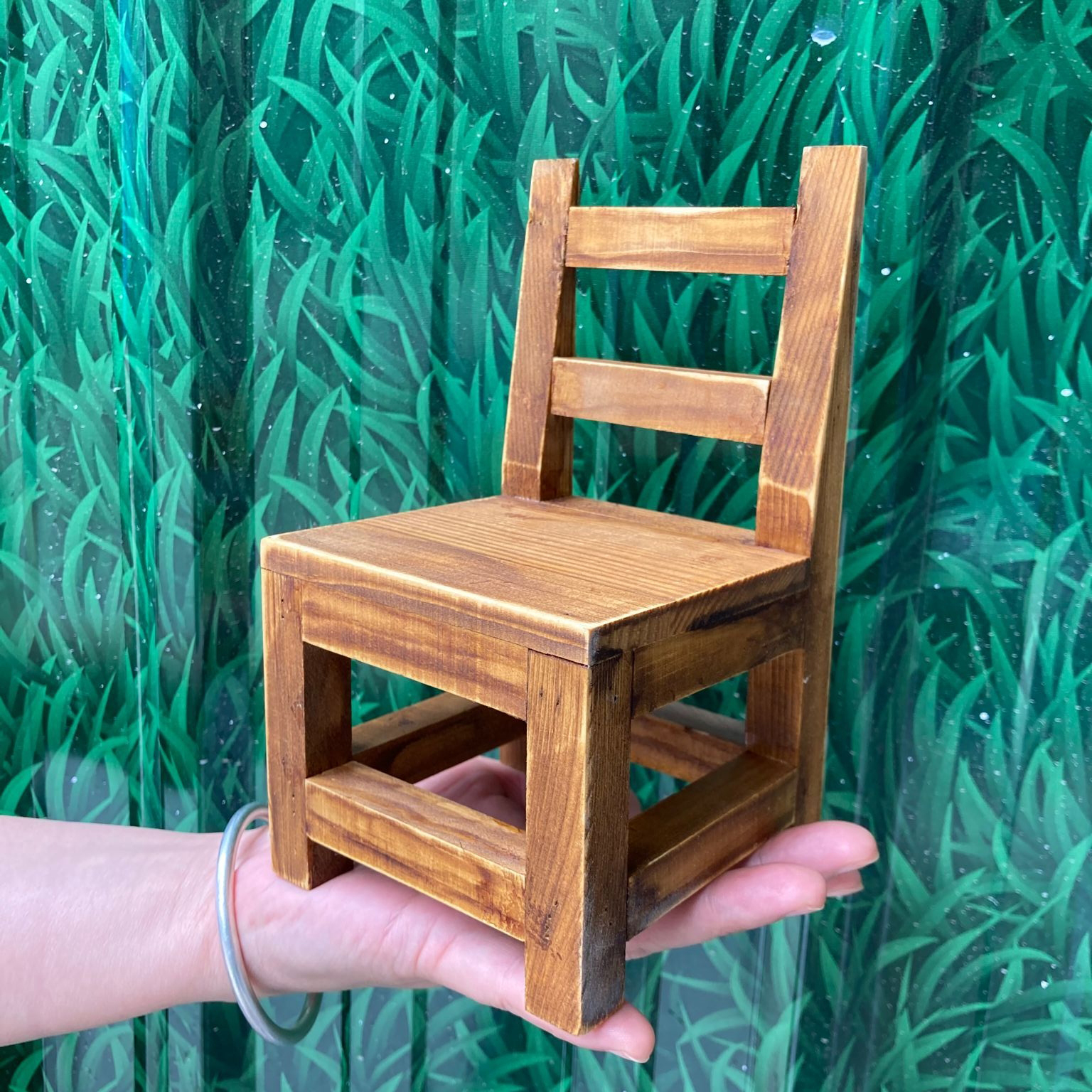 创意木质小凳子甜品台摆件家居桌面装饰摆件迷你方凳板凳拍照道具