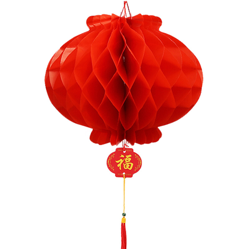 装饰中国风小红灯笼u挂饰树上纸灯笼新年过新年吊灯
