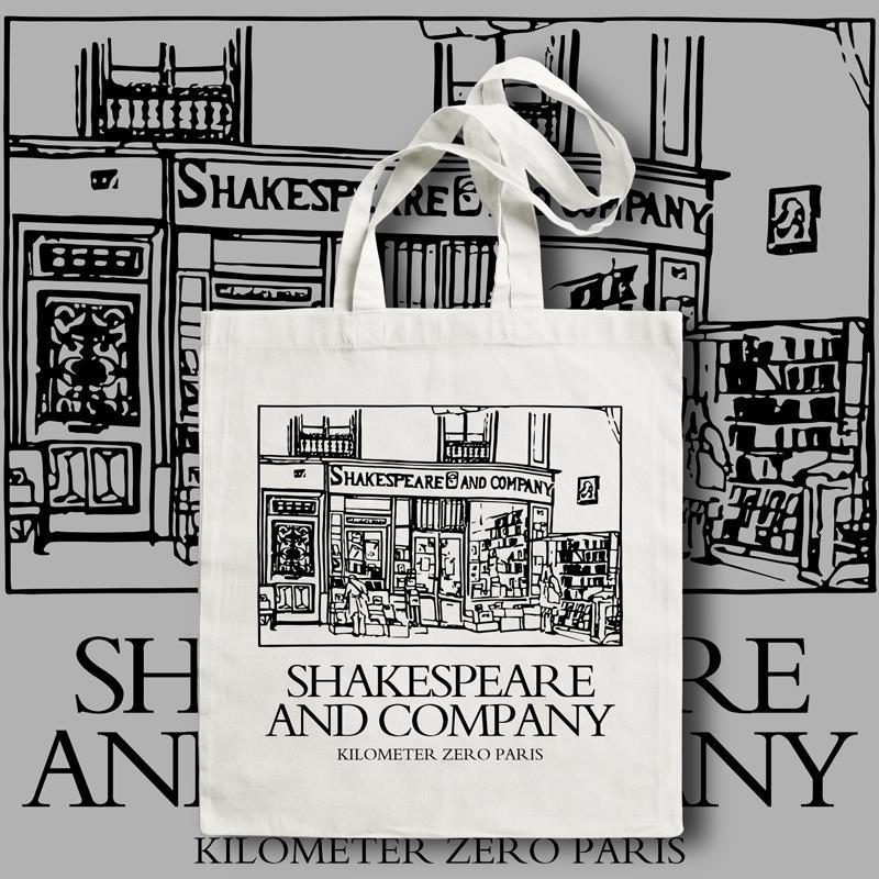 莎士比亚书店周边 帆布袋 ins 校园风 chic 手提单肩 环保购物袋