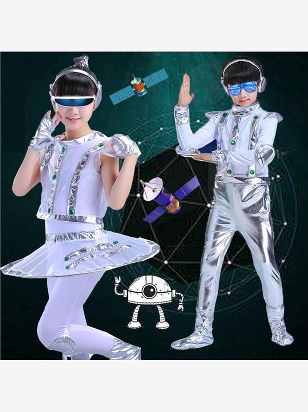 六一儿童机器人演出服幼儿太空运动会走秀未来科技感小荷表演服装