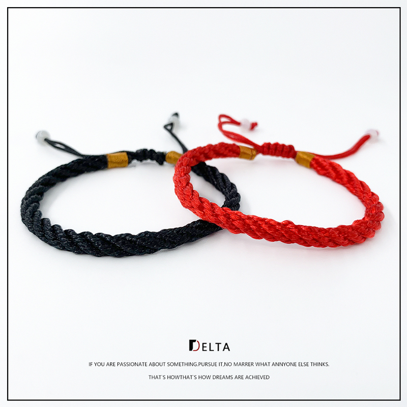 delta原创红绳手链手工编织情侣一对金刚结高考学生生日礼物现货