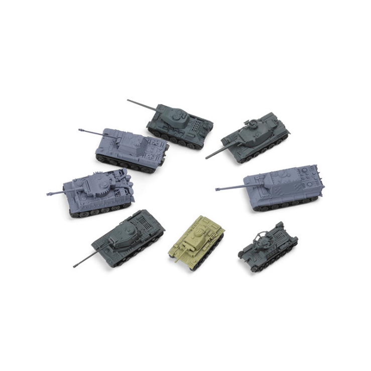 4D 免胶拼装 1:144 微缩拇指小坦克模型沙盘道具儿童军事玩具摆件