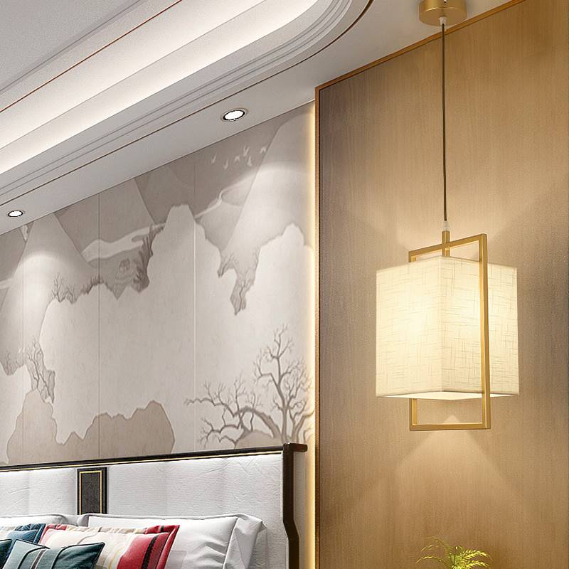 新中式小吊灯中国风禅意店铺商用餐饮店过道餐厅茶室吊线床头吊灯