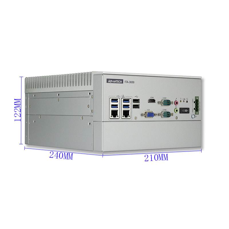研华ITA-3650扩展款无风扇工控小主机嵌入式台式工业计算机服务器