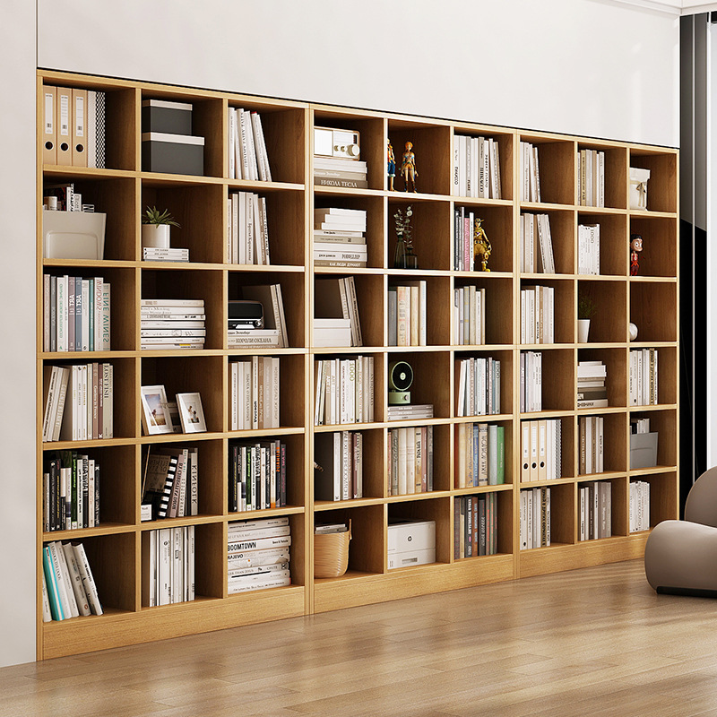 书架置物架落地家用收纳格子柜客厅图书馆组合书柜简约现代储物柜