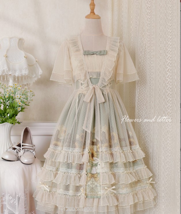 原创正版设计向日葵物语jsk吊带裙日常可爱lolita甜美裙子 连衣裙