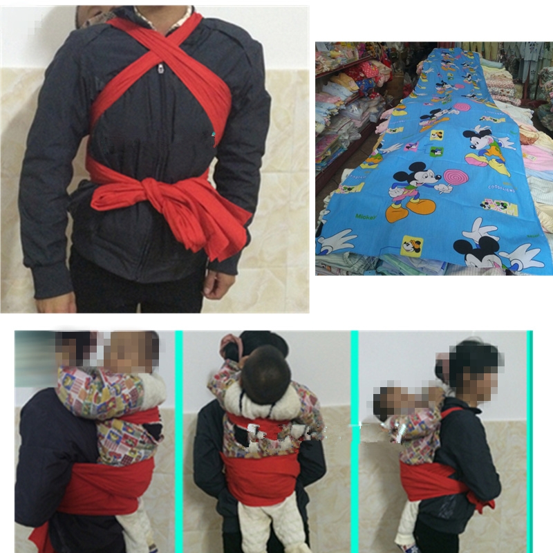 婴儿老式传统背带一条布宝宝手工广西多功能旧款后背农村抱娃神器