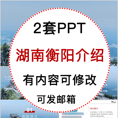 湖南衡阳城市印象家乡旅游美食风景文化介绍宣传攻略相册PPT模板