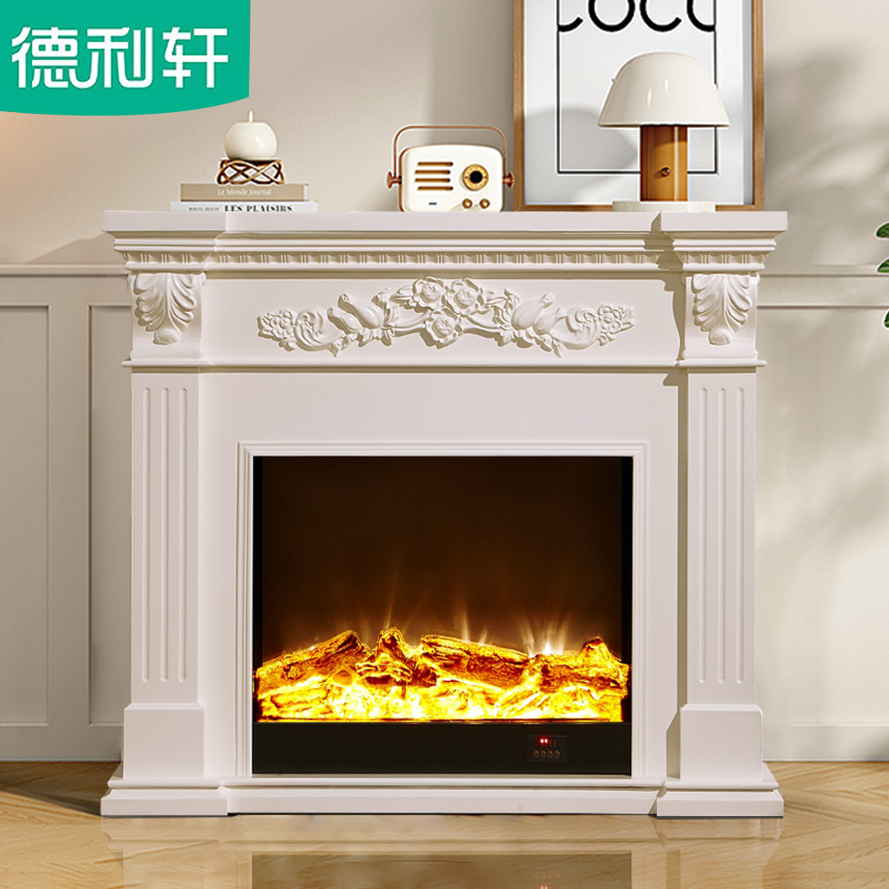 德利轩 定制1.2米欧式壁炉装饰柜客厅美式实木壁炉架电壁炉电视柜