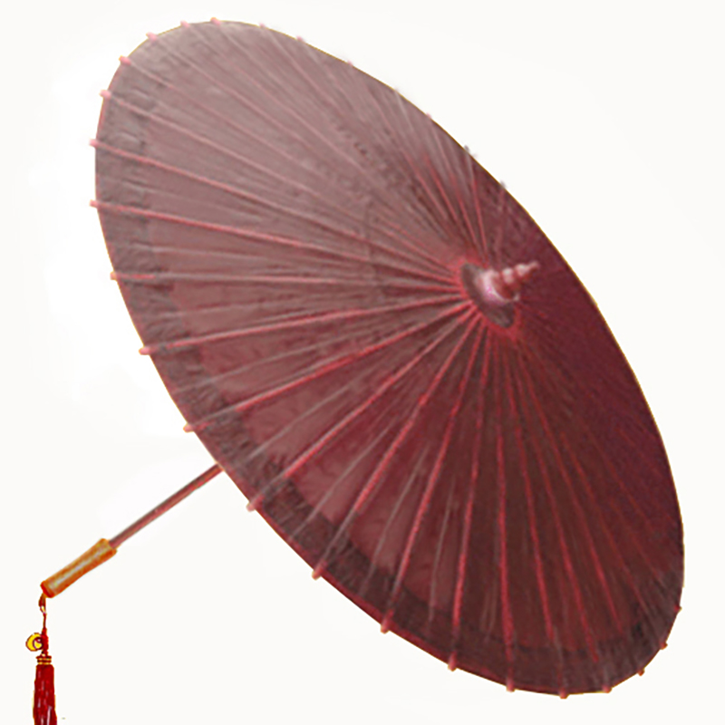 复古油纸伞防雨防晒汉服红色纸伞古典仿古旗袍中国风雨伞道具纯色