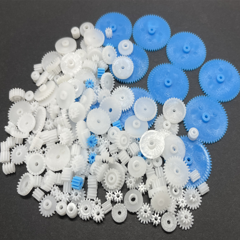 200个多款塑料齿轮套装科技小制作手工拼装模型配件DIY单层皇冠齿