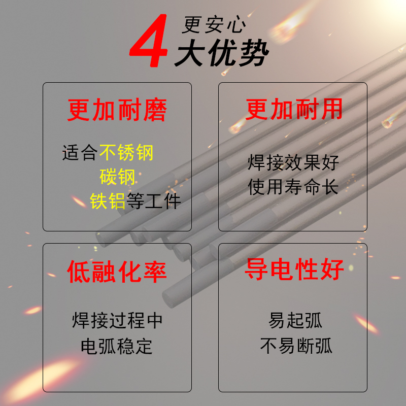 上海人民牌钨针钨棒1.6/2.0/2.4/3.2氩弧焊铈钨钨极乌针焊针电极