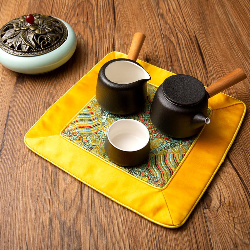 茶垫缎隔热新中式茶席织锦中国风云锦功夫送老外南京餐垫刺绣方形