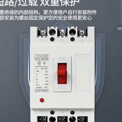 上海人民空气开关DZ1540A 100A塑壳断路器2P220V 3P380V三相总砸