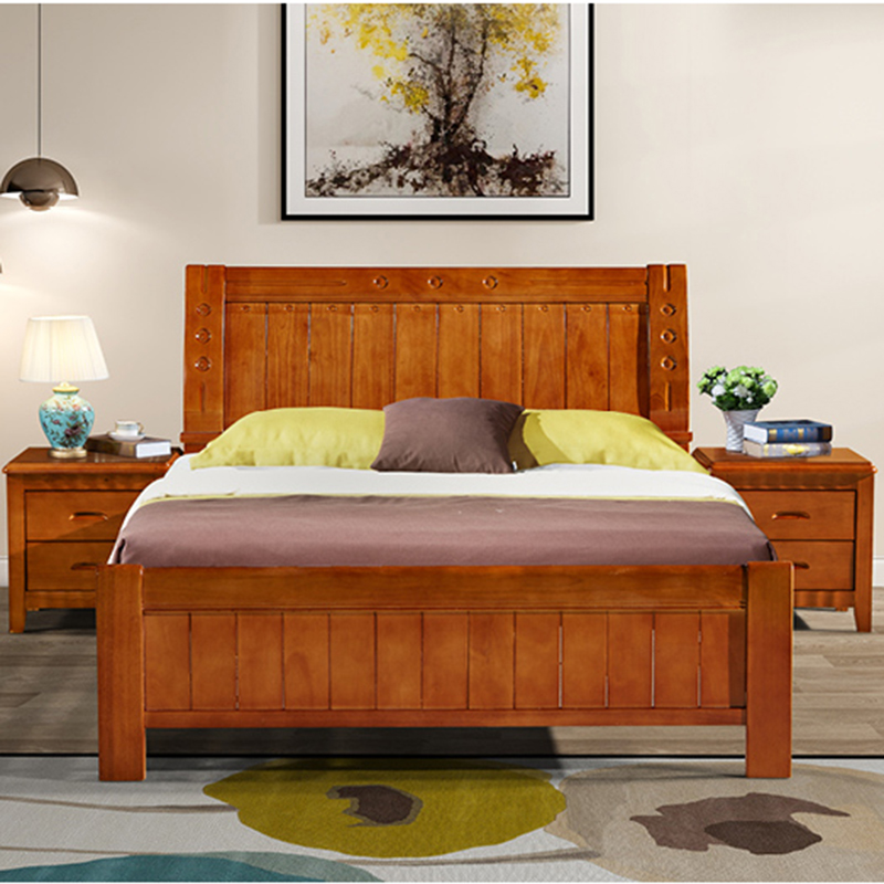 定制主卧1.2米床经济型床1.8米双人床武汉床单人1.5米床实木现代