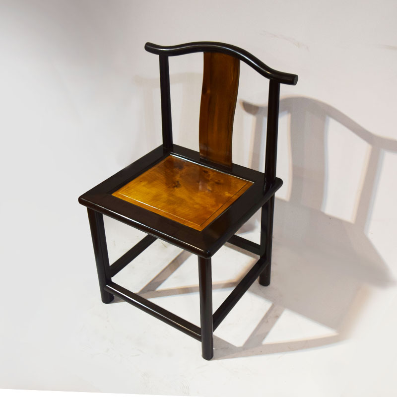 黑不二设计原创设计中古餐椅书桌椅靠背化妆凳复古休闲沙发单人椅