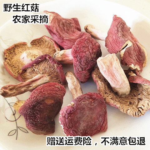 野生红菇干货农家特产红蘑菇干菌干菇类杂菇菇子野生红菌子煲汤料