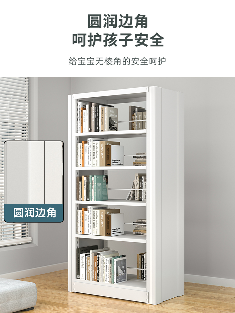 杭州书架单面五层图书馆加厚书柜阅览室落地书架家用书房学生书架