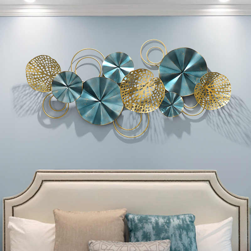 现代轻奢金属壁饰挂件客厅创意艺术几何墙饰挂饰欧式卧室墙面装饰