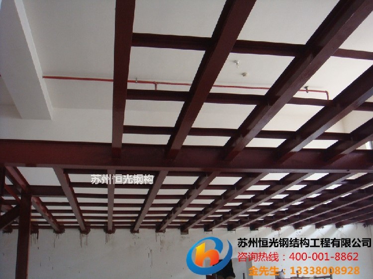 苏州钢结构平台+彩钢板钢结构玻璃楼梯钢结构楼梯焊接制作
