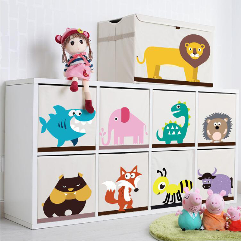 可比熊33深度卡通玩具收纳盒布艺整理箱儿童玩具箱储物箱玩具盒子
