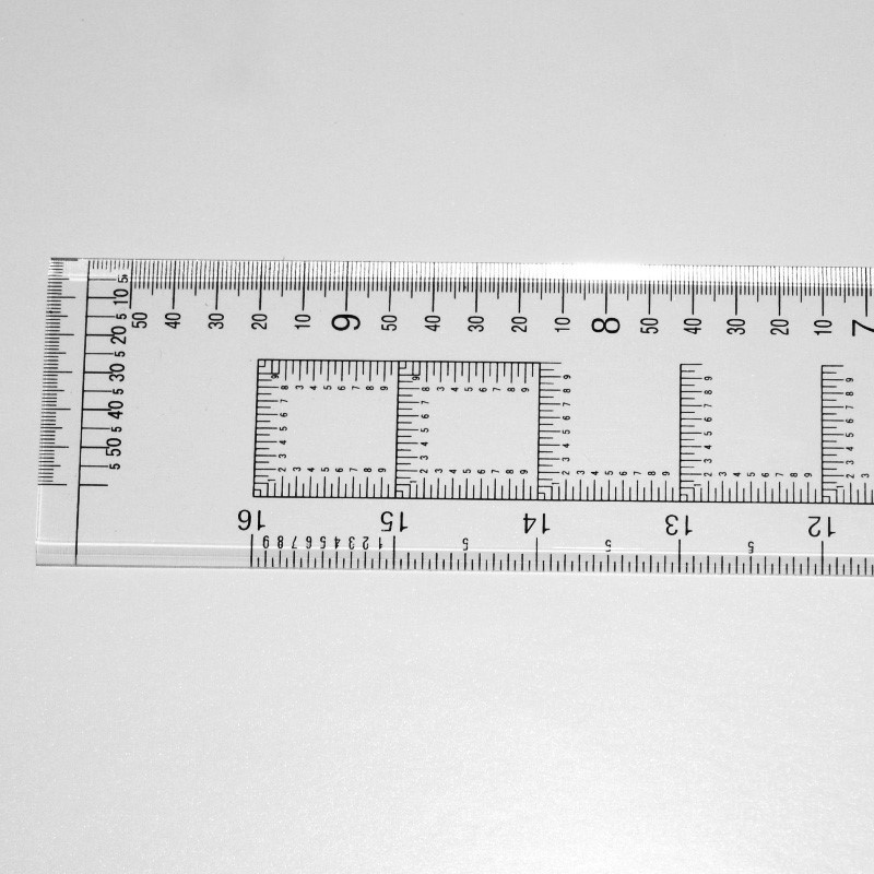 经纬度测量尺子1:5万经纬度尺地理坐标尺地图尺比例尺绘图工具。