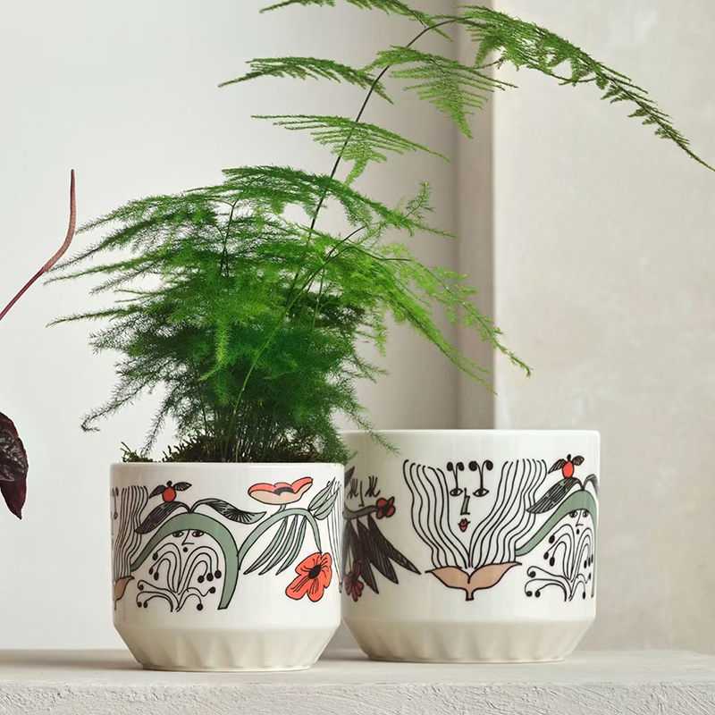 Arabia芬兰田园诗歌系列陶瓷马克杯 绿植多肉花盆盆栽客厅装饰