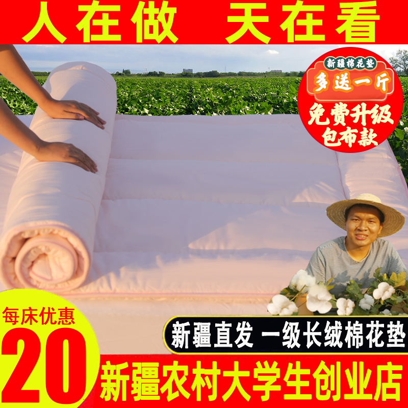 新疆纯棉花垫被褥子床垫棉絮学生宿舍单人软垫床褥家用榻榻米垫子