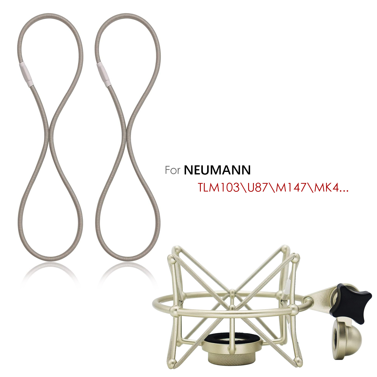 纽曼专用麦克风防震架皮筋 103/U87/MK4罗技小奶瓶雪怪减震绑带绳