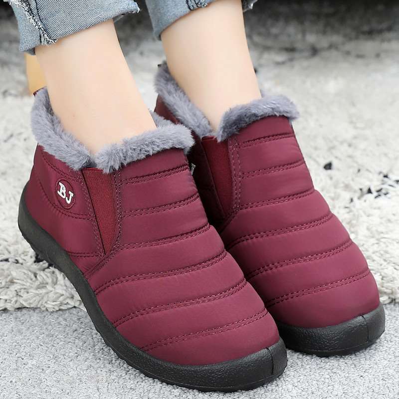 新款冬季老北京布鞋女棉鞋防水保暖加绒妈妈鞋加厚防滑休闲奶奶鞋