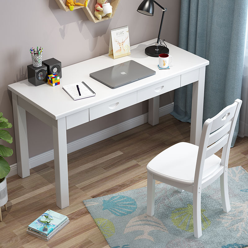 实木窄书桌40/45CM宽简约床边工作台卧室小户型长条桌家用办公桌