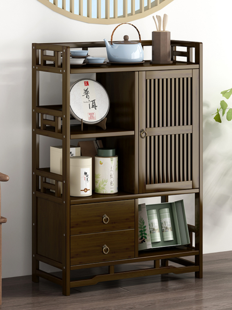 新中式博古架多宝阁茶叶展示陈列柜茶室置物非实木茶具摆货架客厅