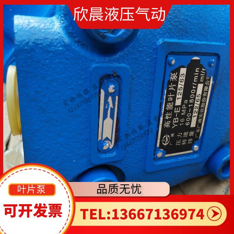 广东广液 高压叶片泵双联低噪音YB-E100/50 125/63 200/32 200/63