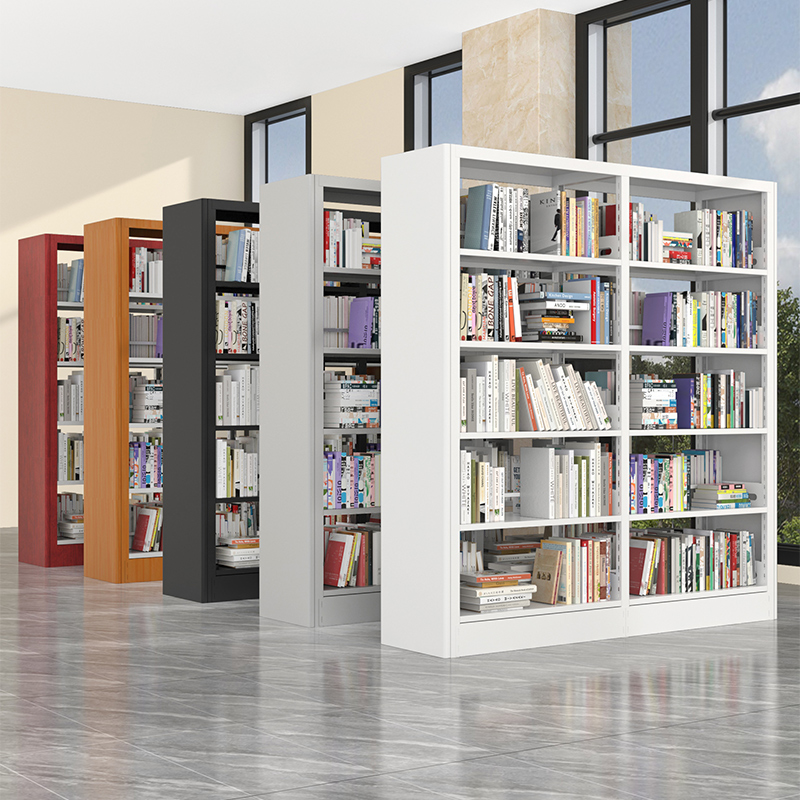 加厚图书馆书架阅览室书籍架单双面档案架资料架钢制书架可定制