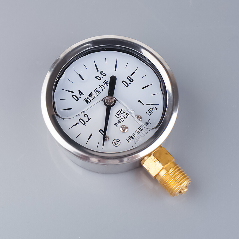 上海正宝YN-60径向压力表2.5级充油抗震耐震油压表水压表气压力表