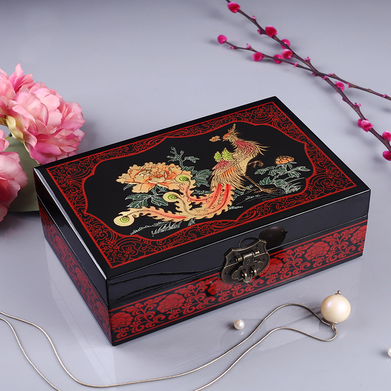 中国风首饰盒古风梳妆盒送老婆送长辈礼物珠宝饰品高档精致妆奁盒