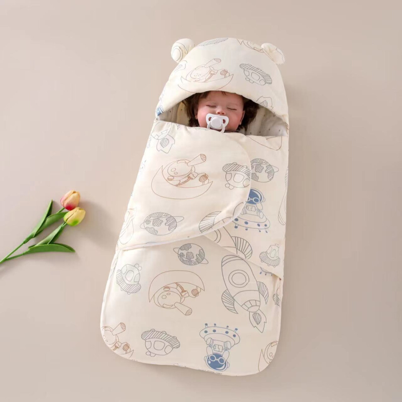婴儿恒温棉襁褓睡袋新生儿童防惊跳防踢睡袋初生儿促安睡宝宝用品