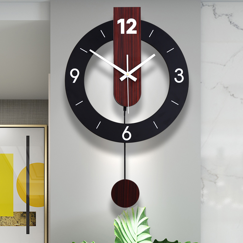 简约网红钟表挂钟客厅家用创意大气装饰时尚静音极简艺术石英时钟