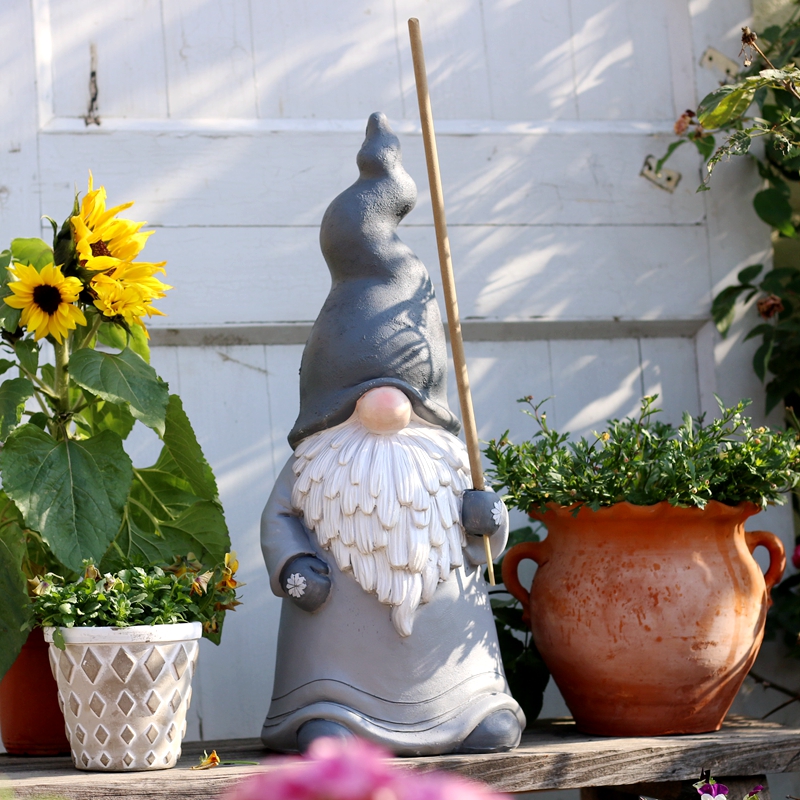 地精摆件人物小矮人花园庭院户外装饰 霍比特人背景 民宿拍照具道