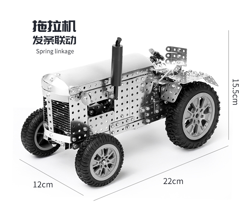 高档成人动力机械拼装积木高难度手工组装摩托车黑科技玩具3d金属