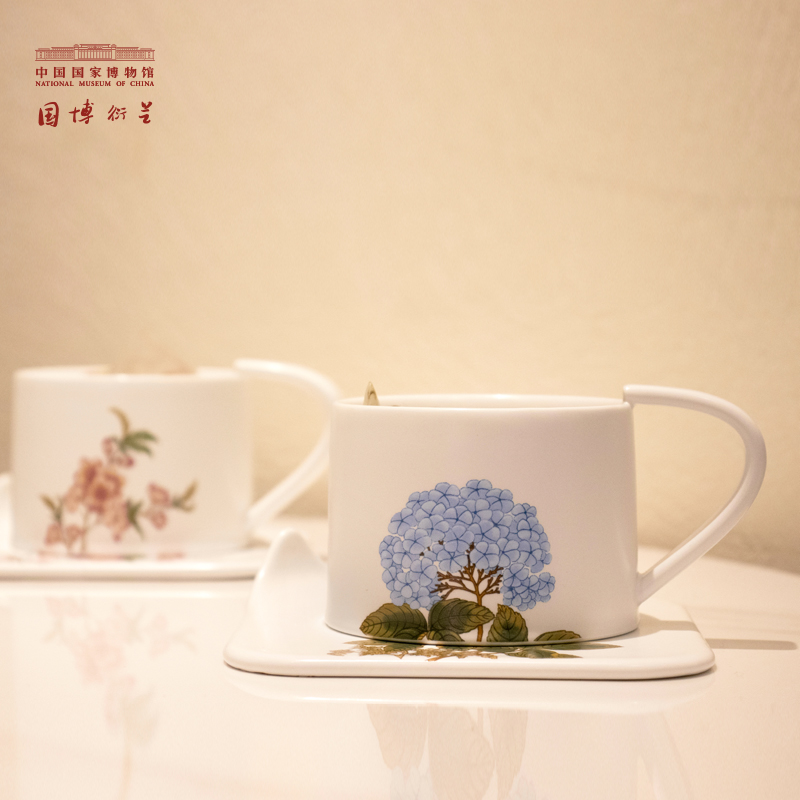 中国国家博e物馆芳华茶具咖啡杯碟套装情侣杯子马克杯子母亲节礼