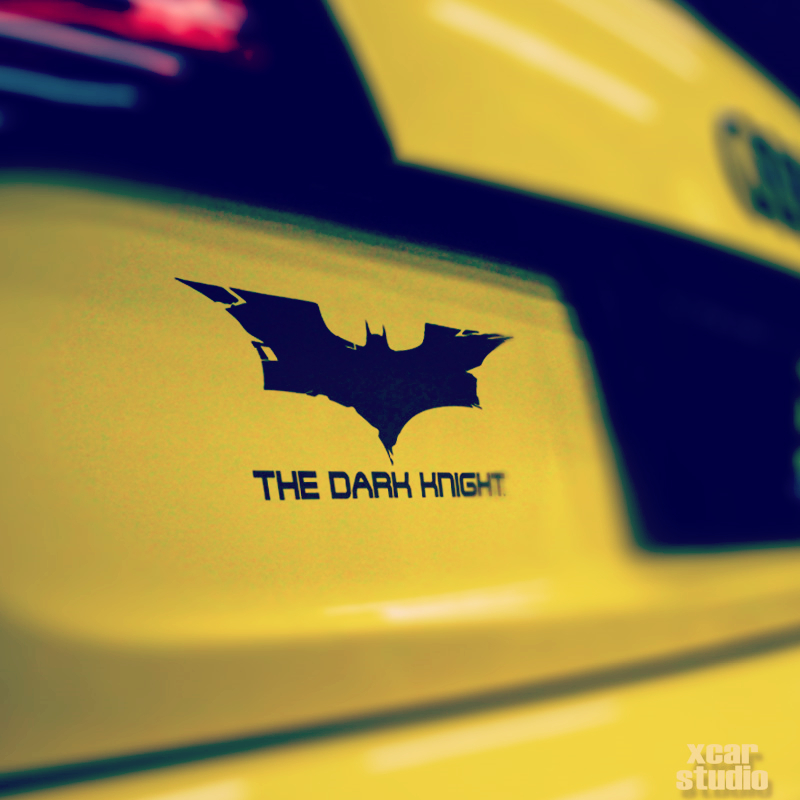 正义联盟巨头个性汽车贴纸改装反光贴纸 黑暗骑士 蝙蝠侠标志尾箱