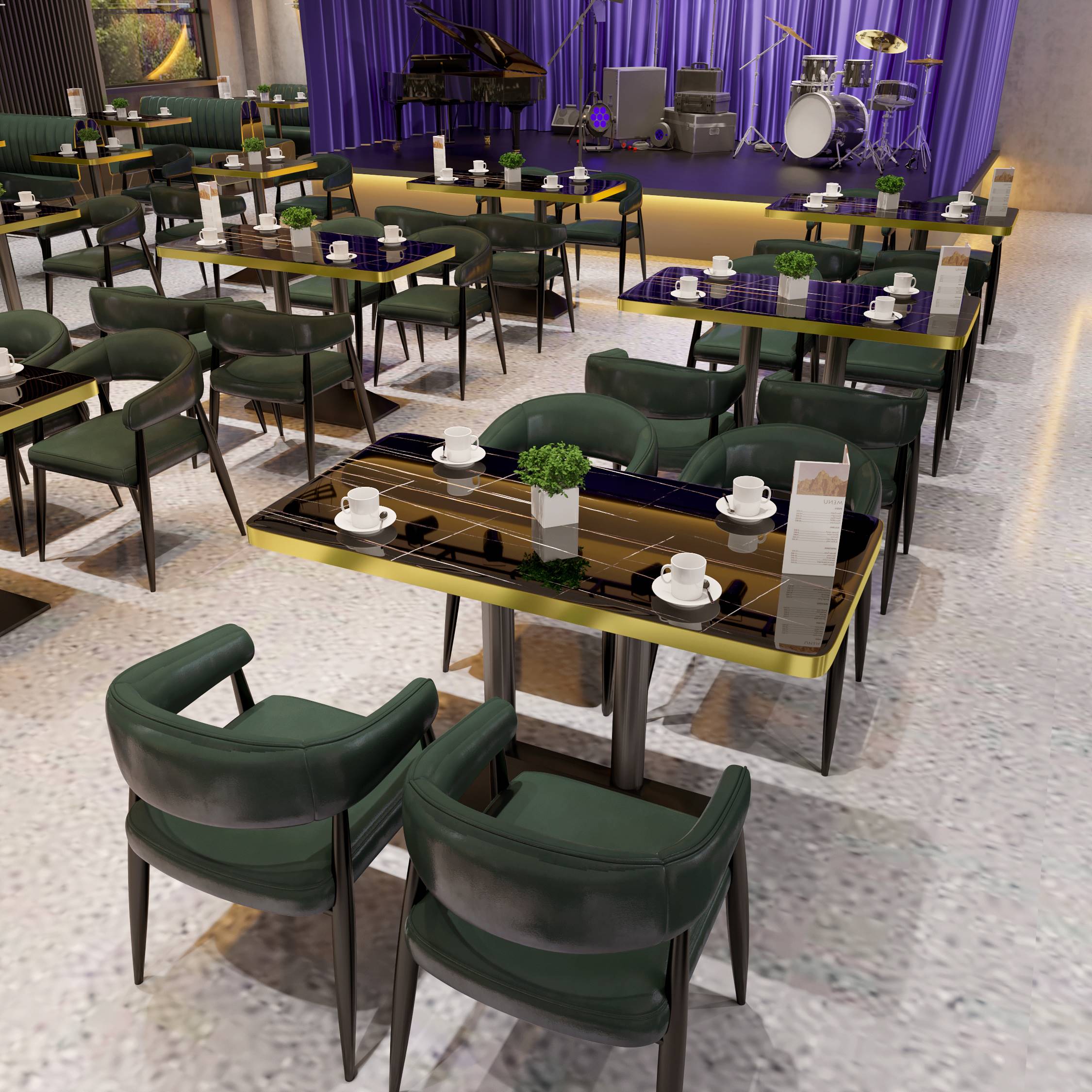 工业风酒清吧餐厅桌椅组合铁艺音乐餐吧咖啡厅小吃奶茶烧烤店卡座