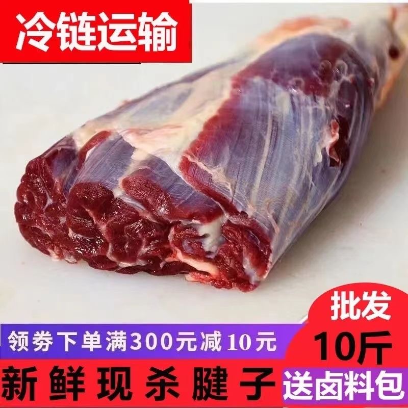 新鲜原切牛腱子肉10斤农家散养黄牛肉国产健身牛腿腱子肉花键金钱
