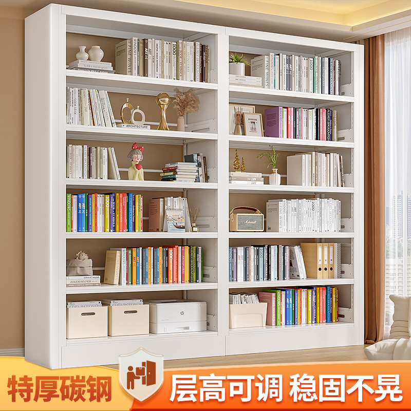 书架钢制落地家用客厅儿童小学生铁艺阅读架图书馆组合简易置物架