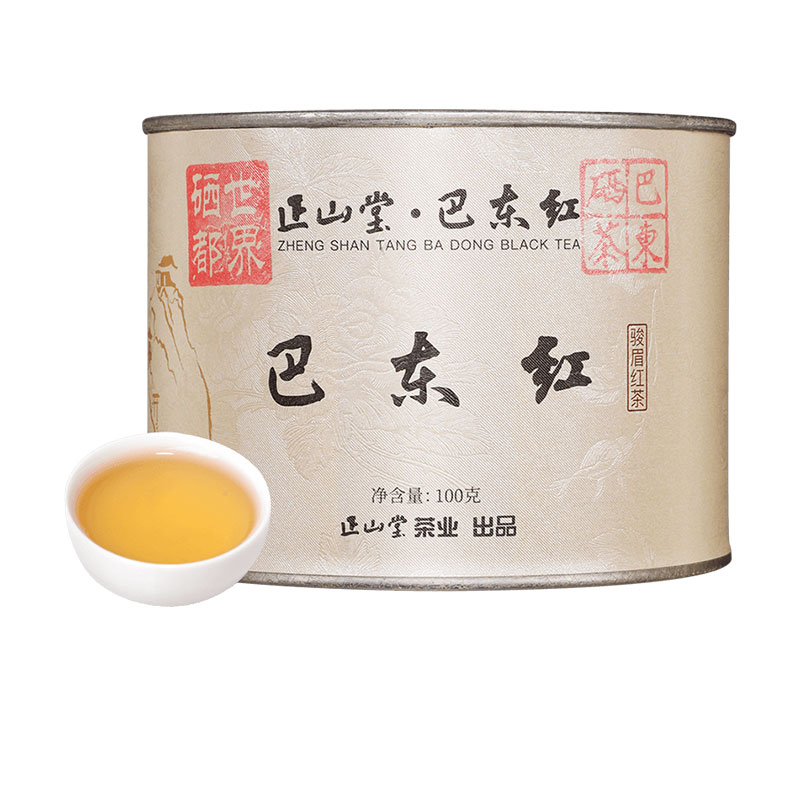 正山堂骏眉中国巴东红特级红茶罐装茶叶花果蜜香湖北恩施特产100g