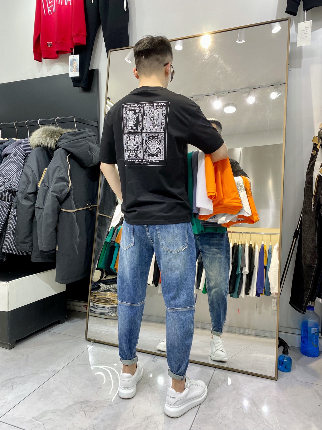 2022春夏短袖男中国风图案帅气半袖T恤青年时尚个性