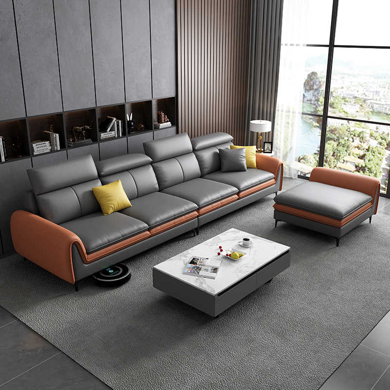 免洗纳米科技布沙发北欧轻奢乳胶客厅现代简约小户型意式搭色家具